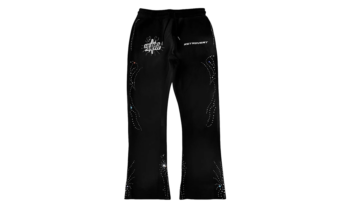 Rhinestone Sweatpants "Black" RET026