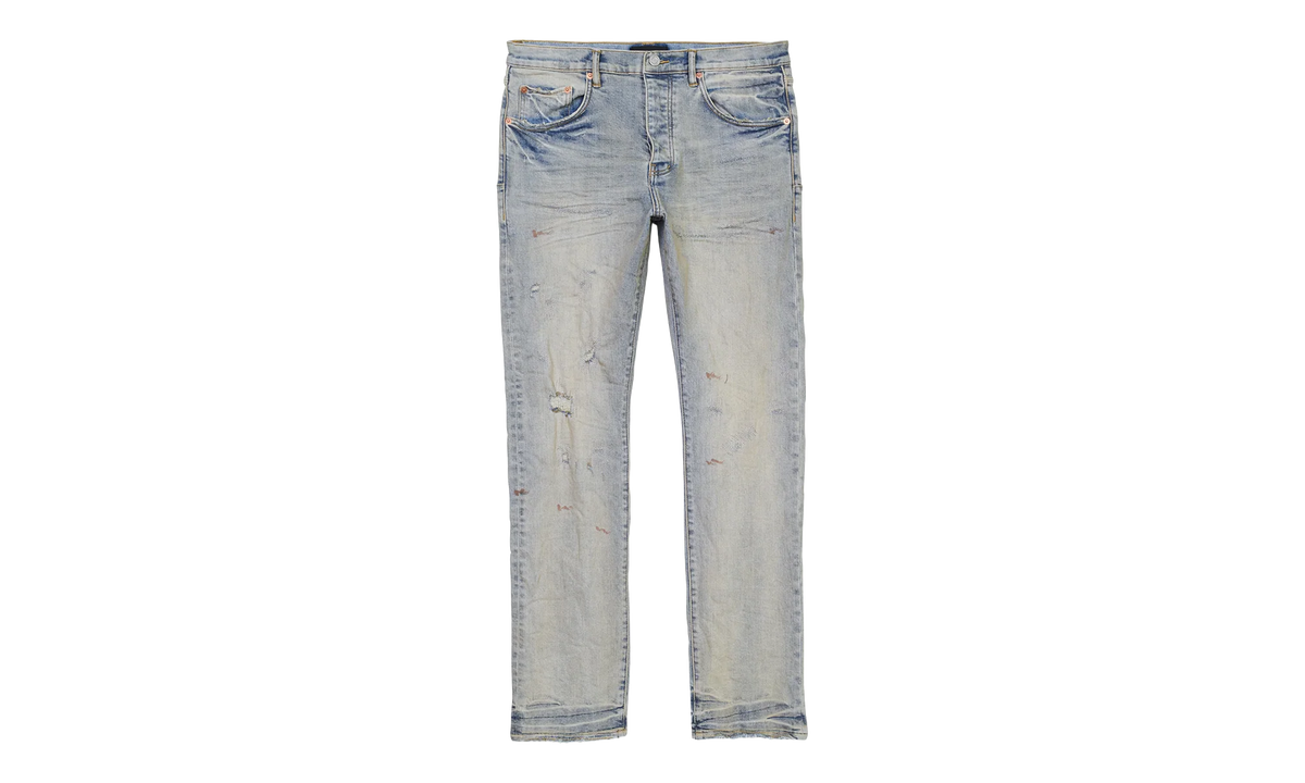 OIL REPAIR SLIM STRAIGHT SKINNY JEANS "Super Light Indigo" P011 SORS123